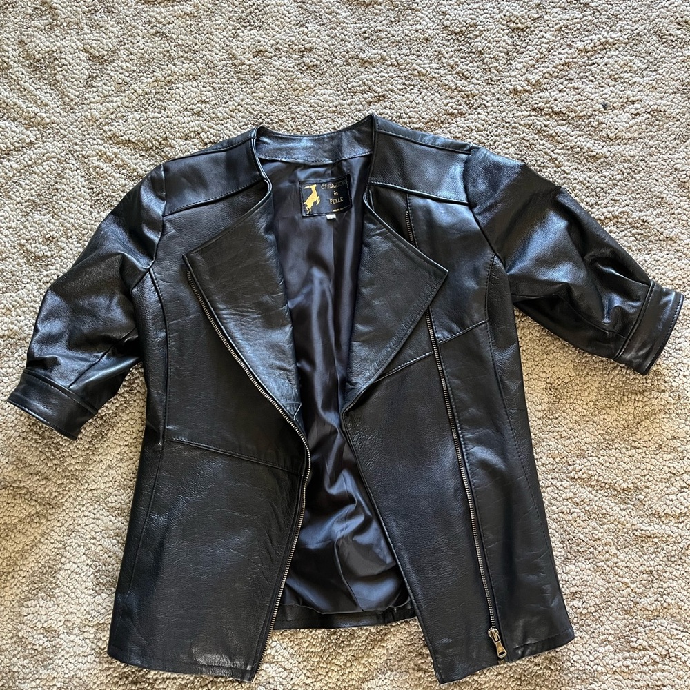 Italian Black Leather Jacket
